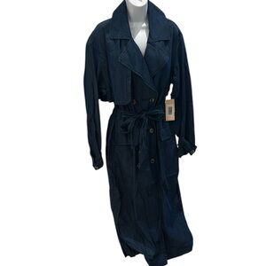 JUSTFAB NWT DENIM TRENCH COAT SIZE L